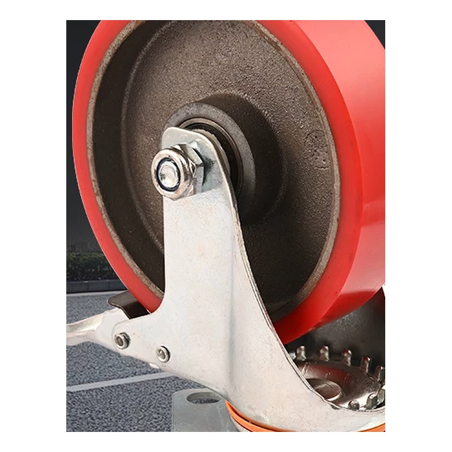 4 inch Medium Light Duty PU Polyurethane Caster Set Caster Wheel