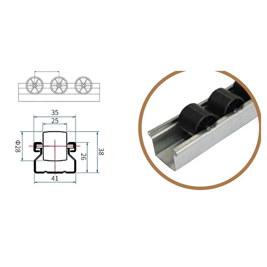 Roller Track Flow Rack Hardware Kit