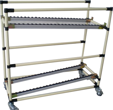 Lean Pipe Mobile Shelf Workstation