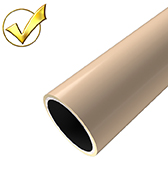 28mm Beige ABS Coated Steel Lean Pipe | Modular Tube System | Yusilean