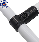 YS-1 Black Steel Tee Joint | 28mm Lean Pipe Connector | Yusilean