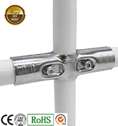YSC-4 Silver Electrophoresis 3 Way Cross Joint | Lean Pipe Worktable | Yusilean