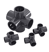 PVC 3-Way 4-Way Pipe Fittings | Thickened Shelf Fitting | Yusilean